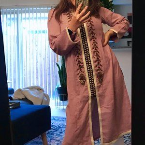 NWT Pakistani embroidered tunic top mauve pink